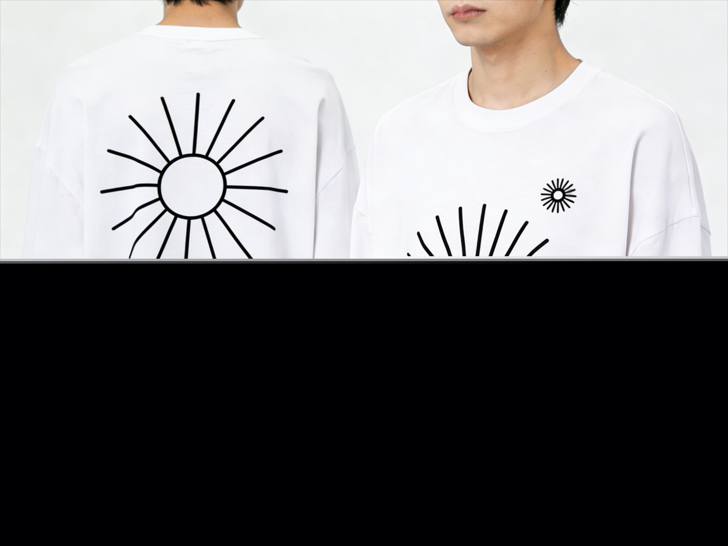 Longline Tee Oversized - Men's Oversized Long Sleeve T-Shirt, Minimalist