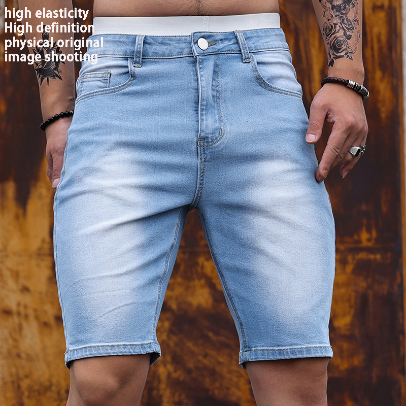 Street Fashion Jeans - 2026 Mens Stretch Denim Shorts Summer