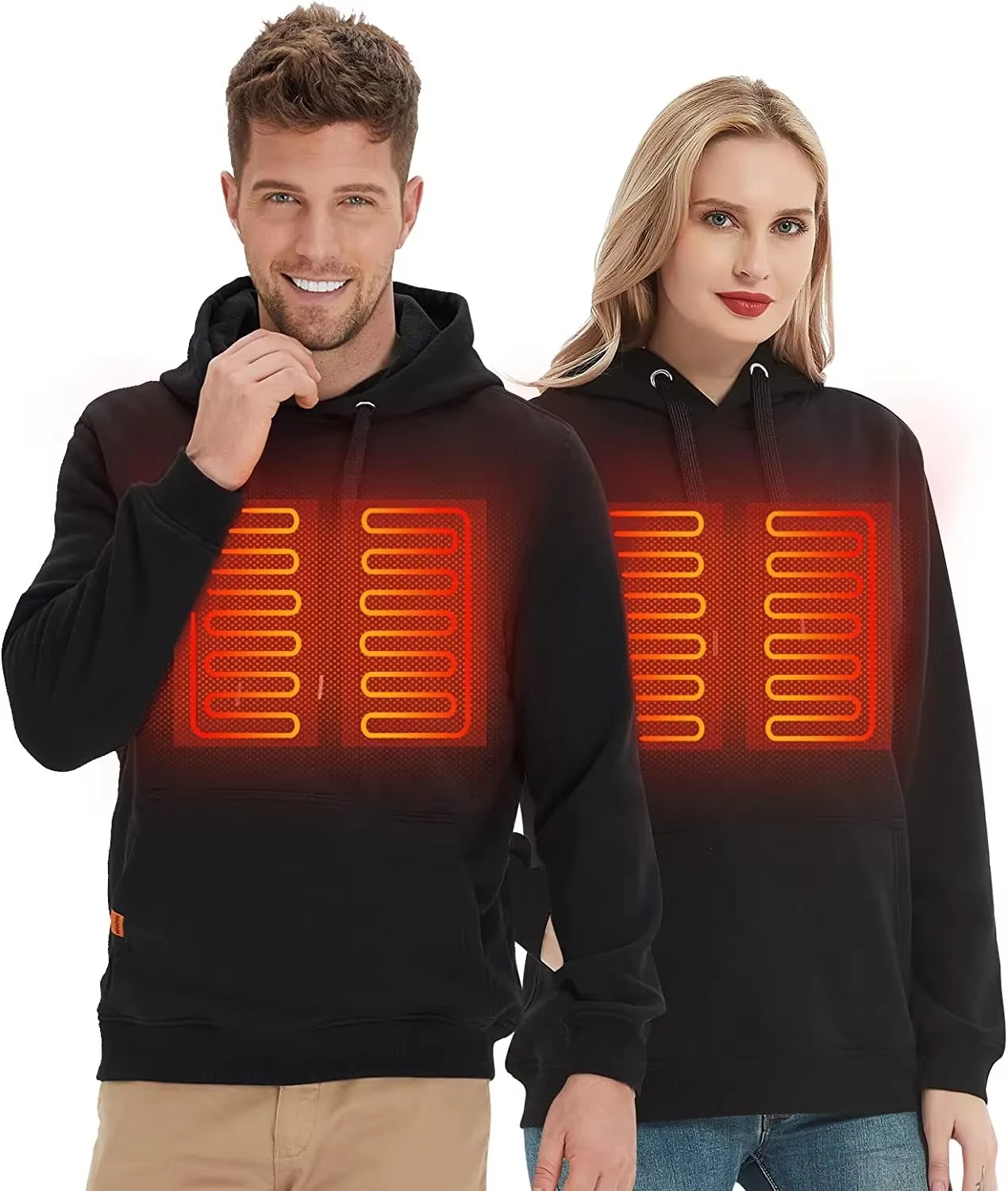 Street Fashion Harajuku - Women USB Heating Hoodies Men Vintage