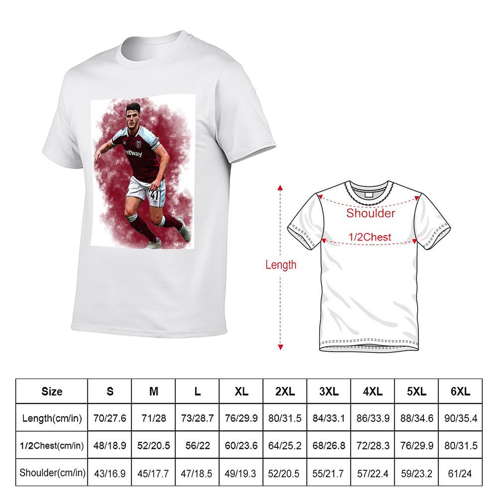 Declan Rice Wallpaped Poster T - Street Fashion Wallpaper review and price
