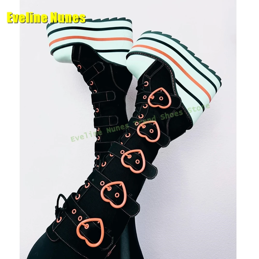 Heart Shaped Buckle Platform B - Street Fashion Trends 2025 review and price
