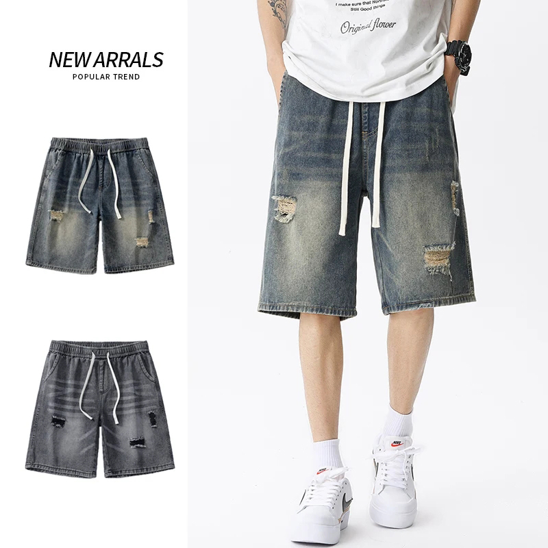 Summer Thin Denim Shorts Men's - Street Fashion Jeans review and price