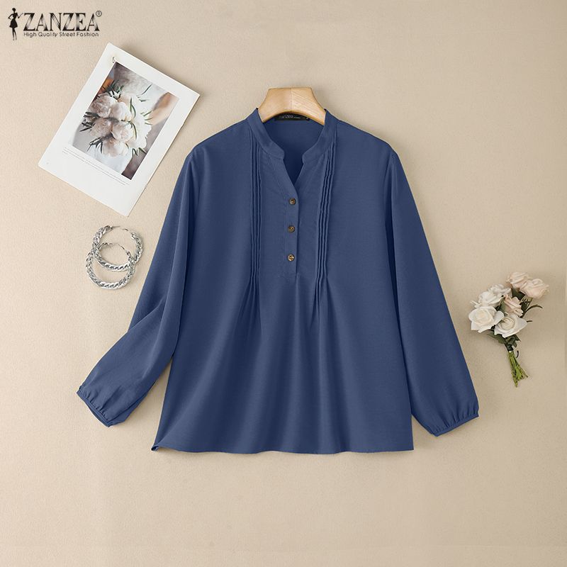 ZANZEA Fashion Long Sleeve Wom - Longline Tee Oversized review and price
