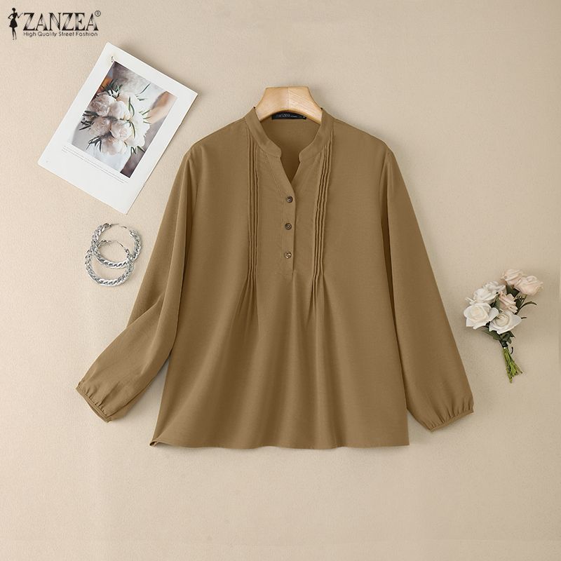 ZANZEA Fashion Long Sleeve Wom - Longline Tee Oversized review and price