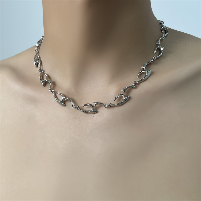 Irregular Shaped Metal Necklac - Street Fashion Trends 2025 review and price