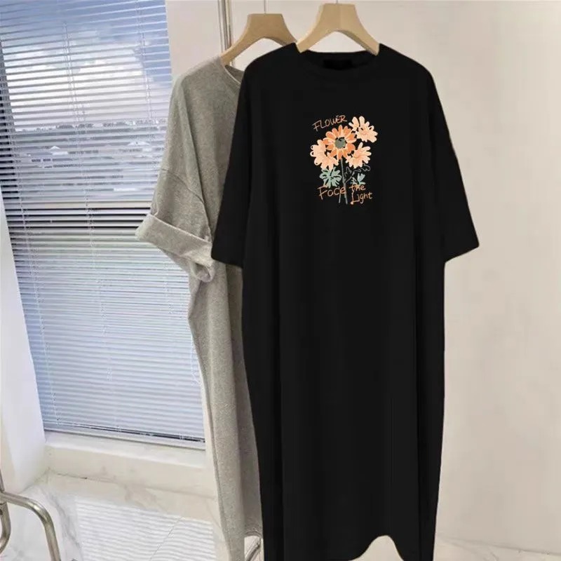 Women's Flower Print Oversized - Longline Tee Oversized review and price