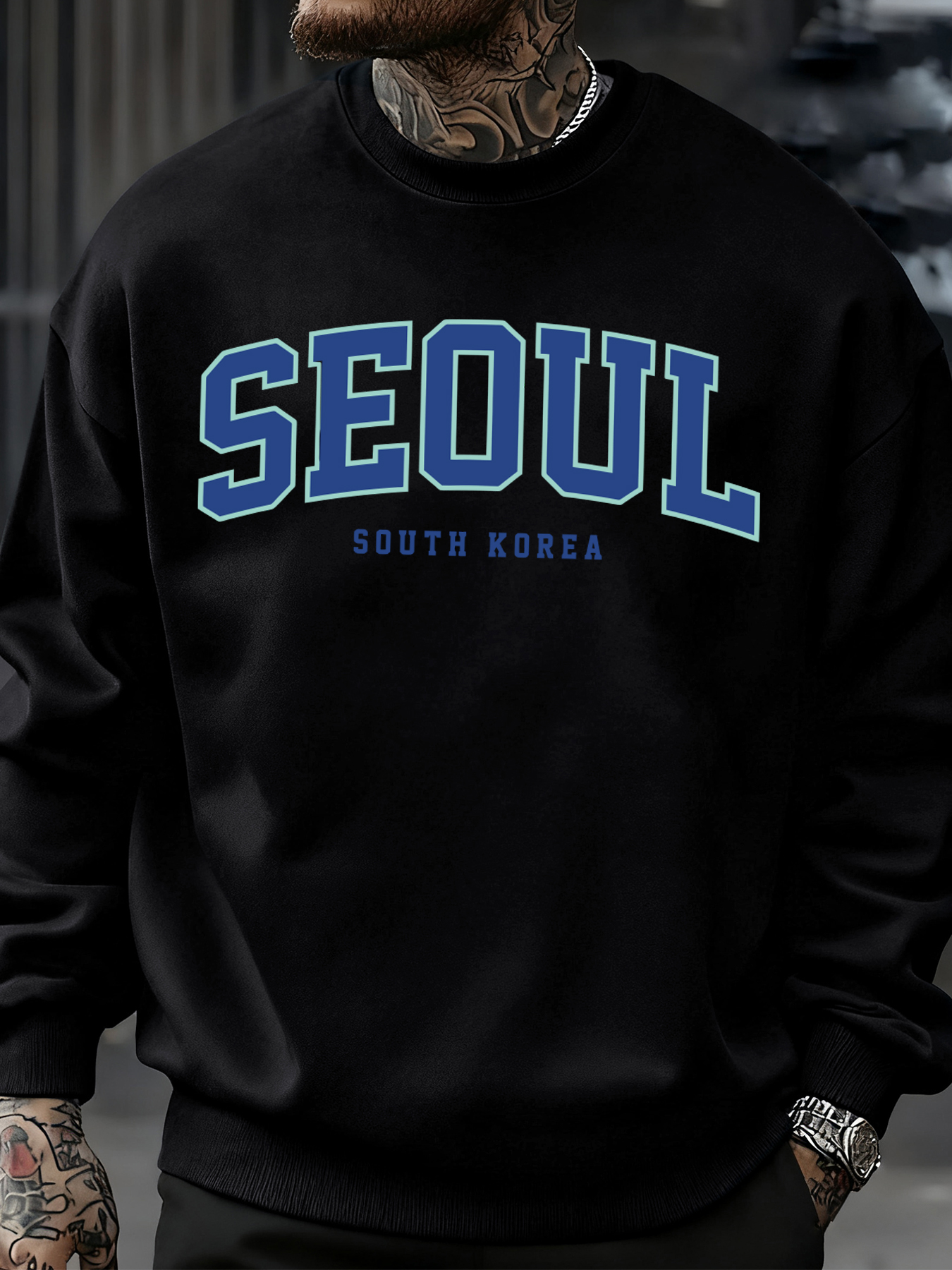 Seoul South Korea Print Men Pu - Street Fashion Of Seoul review and price