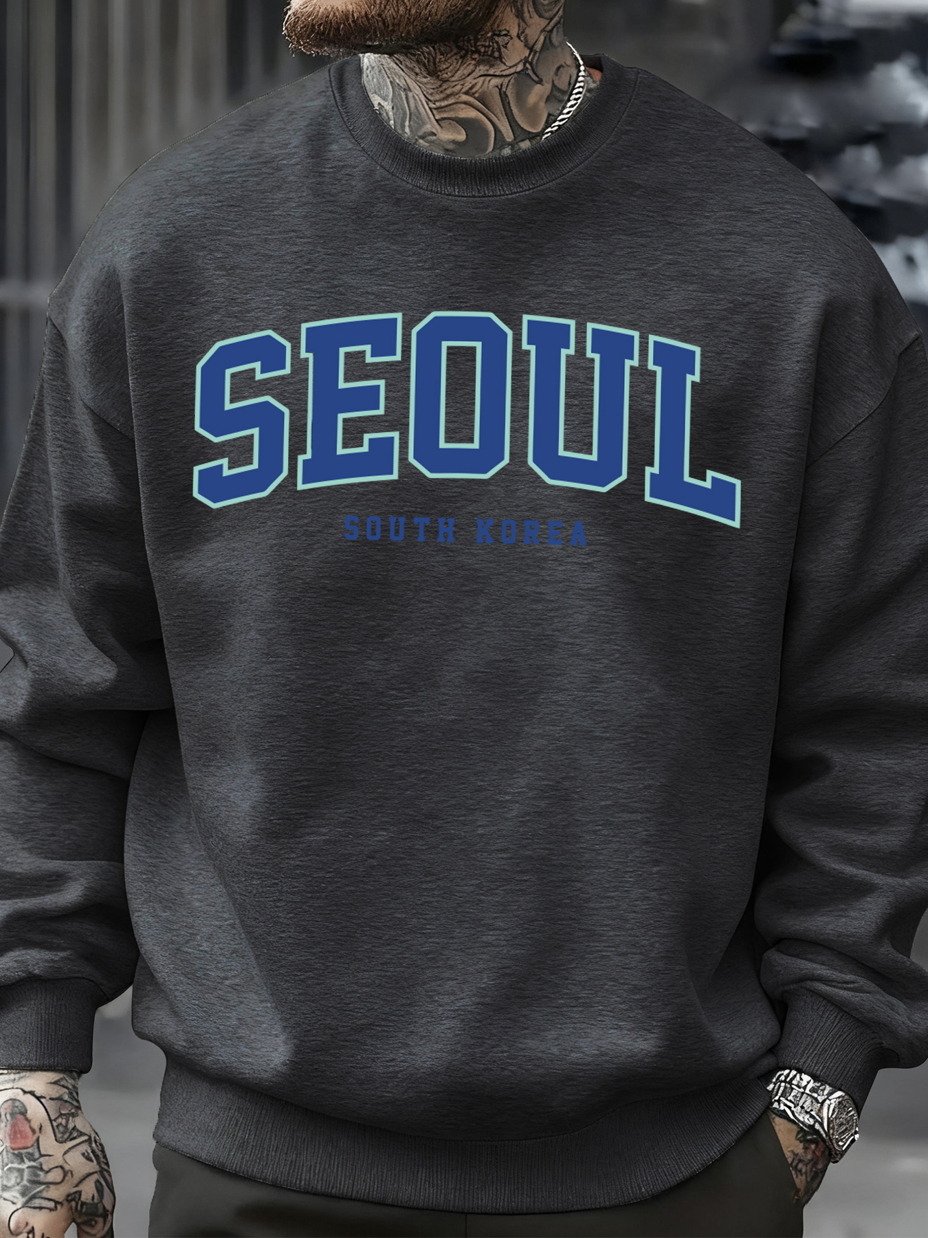 Seoul South Korea Print Men Pu - Street Fashion Of Seoul review and price