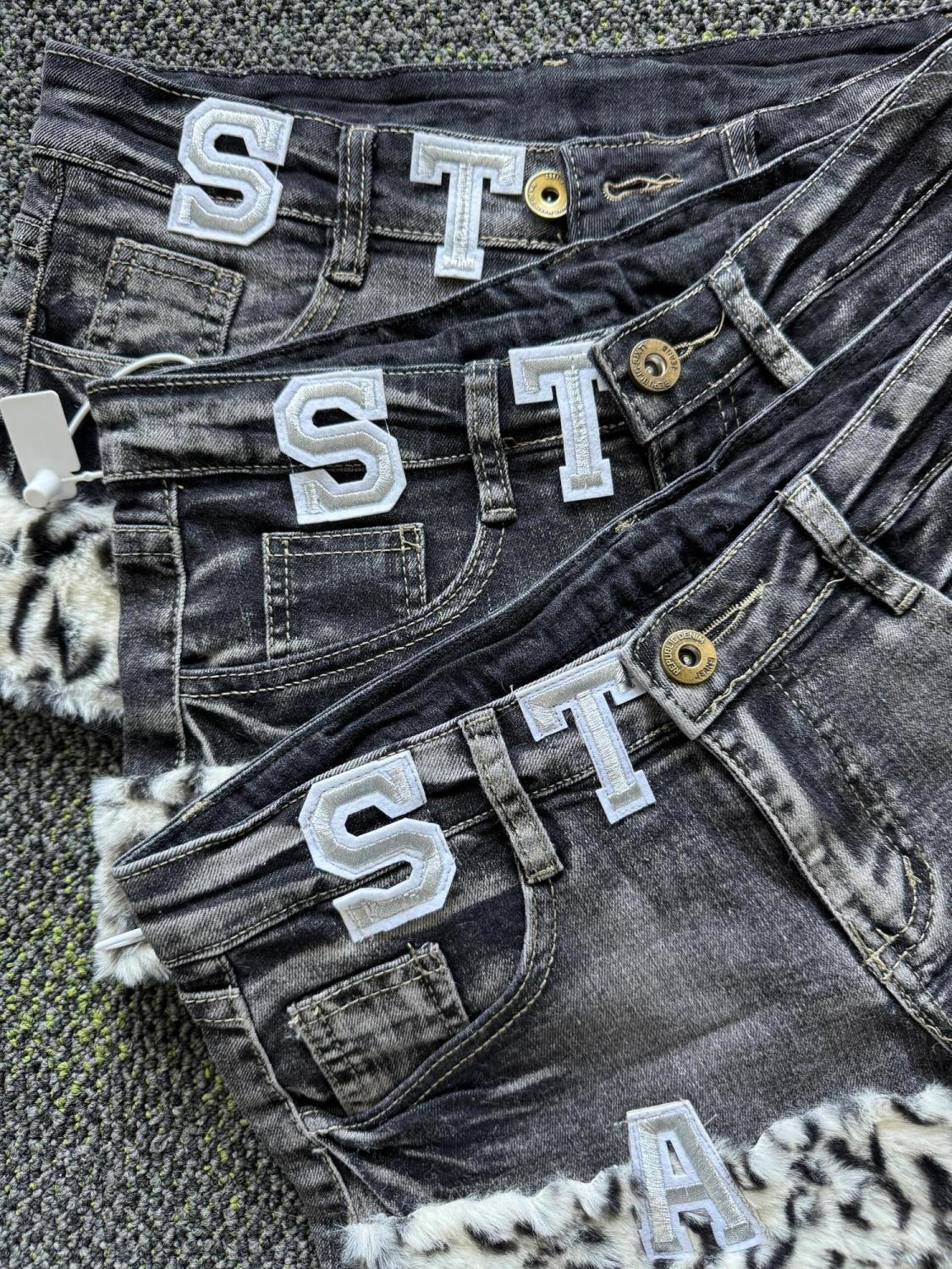 Y2k Embroidered Patch Denim Sh - Street Fashion Harajuku review and price