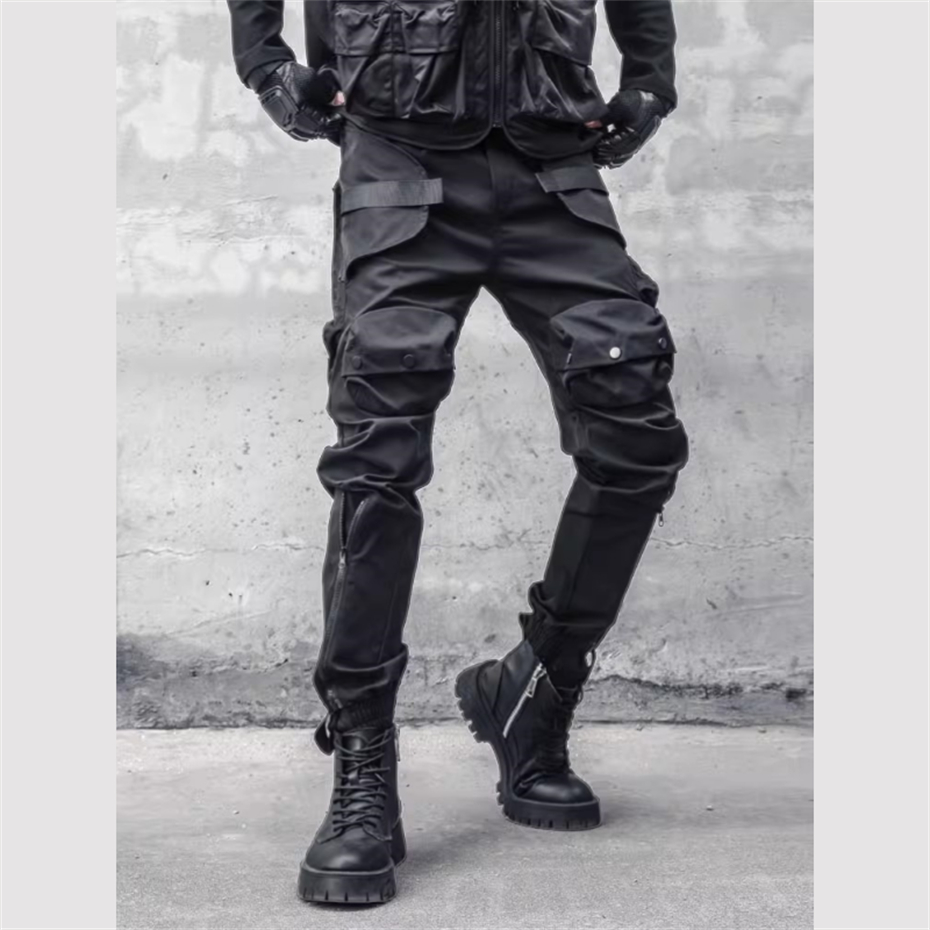 Men Y2K Cargo Pants Zipper Poc - Techwear Pants Tactical review and price