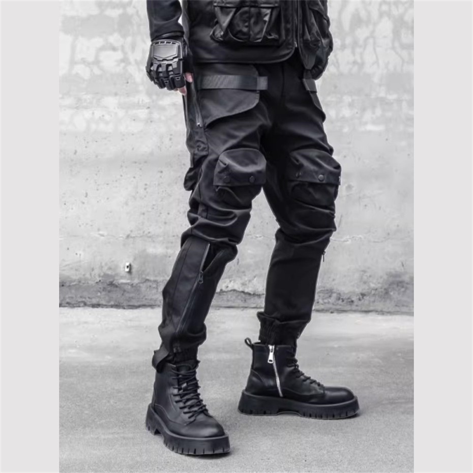 Men Y2K Cargo Pants Zipper Poc - Techwear Pants Tactical review and price
