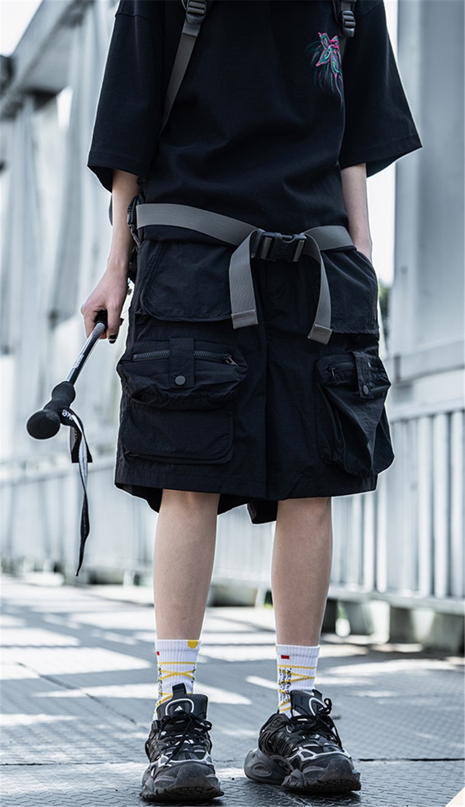 Summer Tactical Short Men Punk - Techwear Pants Tactical review and price