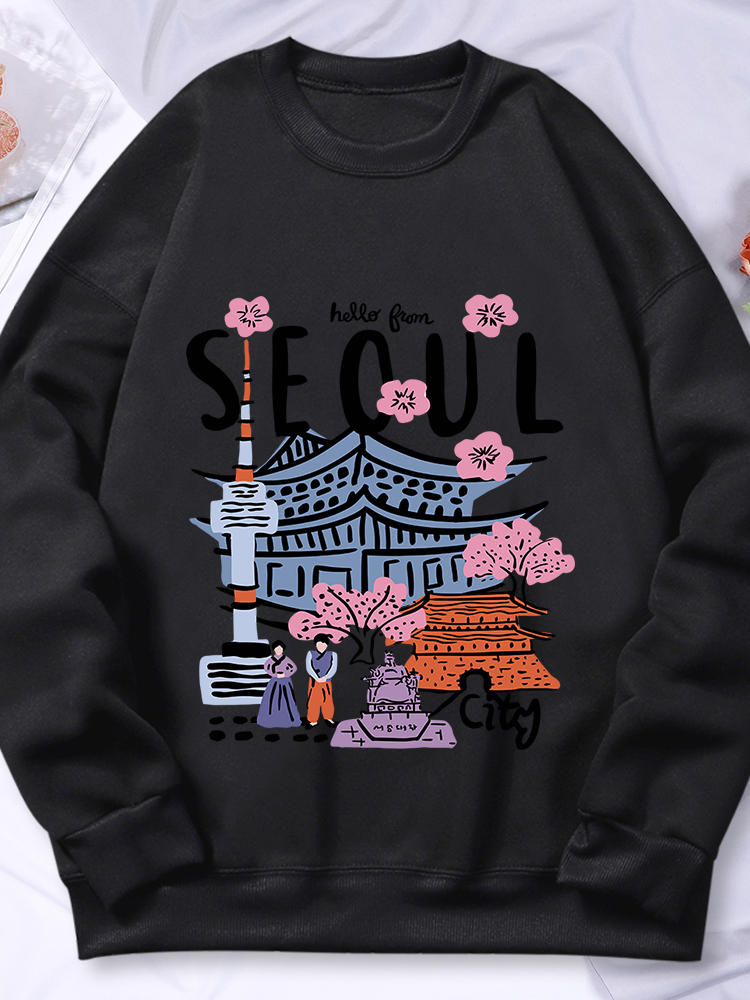 Seoul Beautiful Scenery Printi - Street Fashion Of Seoul review and price