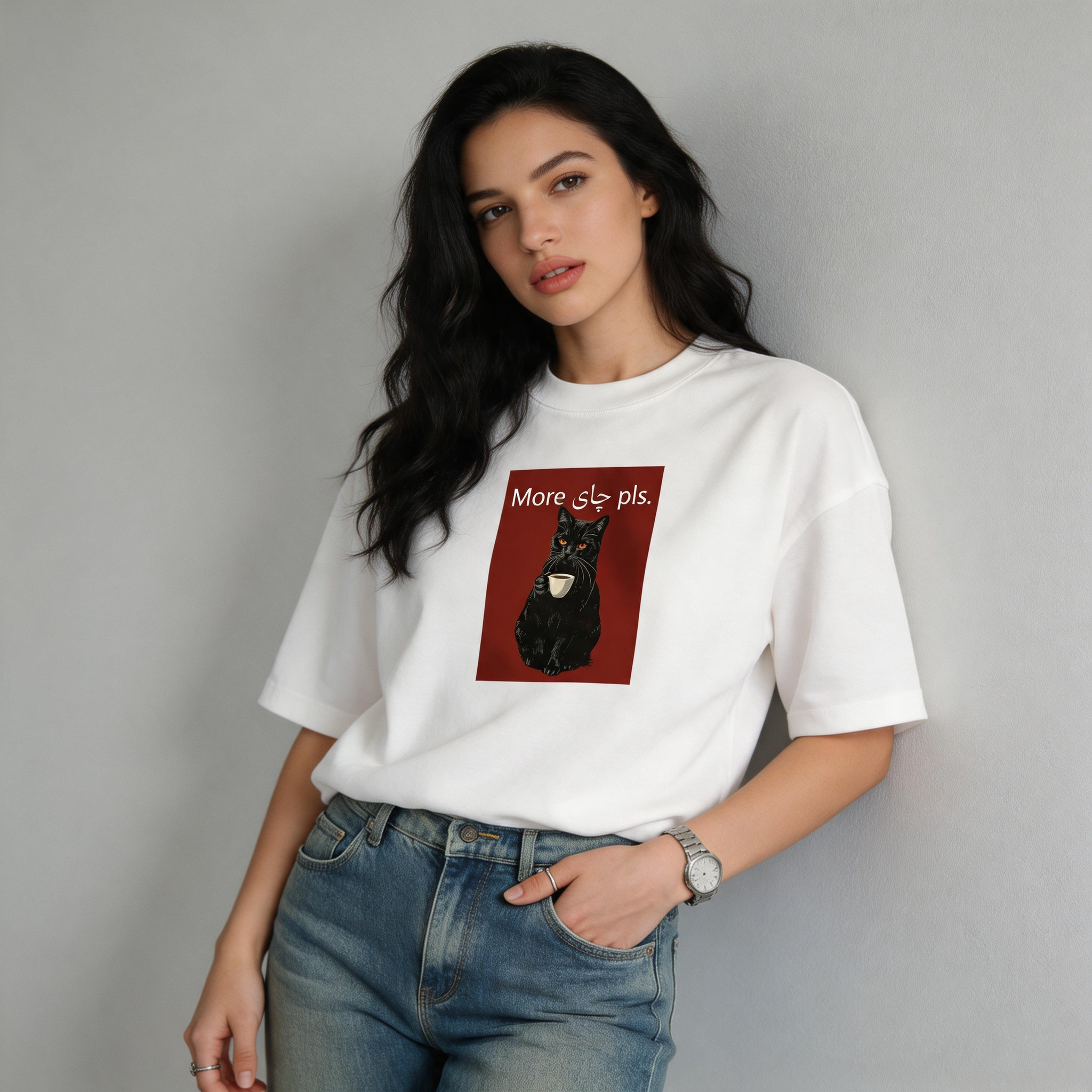 More Tea Cat Graphic T Shirts  - Fashion Street Cat review and price