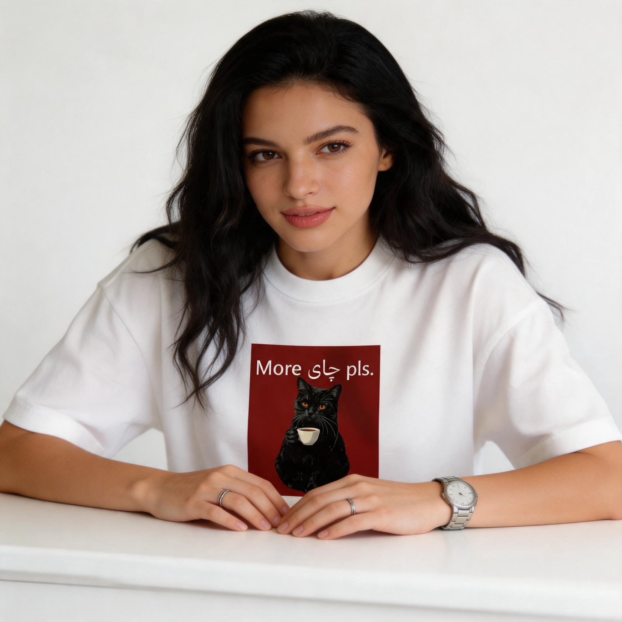 More Tea Cat Graphic T Shirts  - Fashion Street Cat review and price