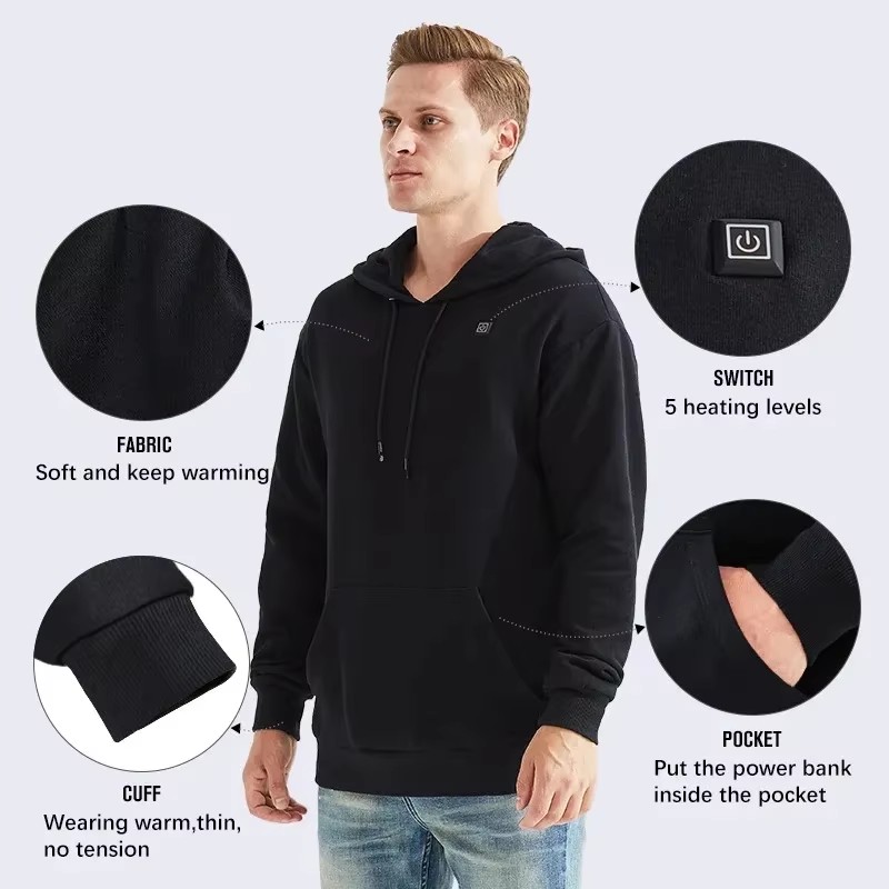Women USB Heating Hoodies Men  - Street Fashion Harajuku review and price