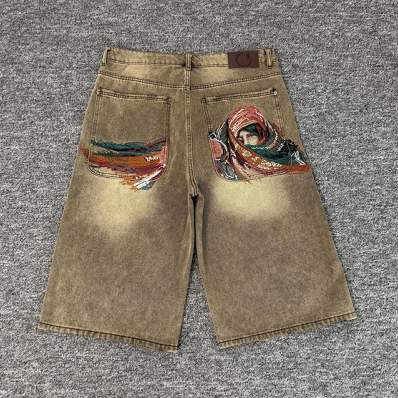 Retro Casual Masked Goddess Em - Street Fashion Jeans review and price
