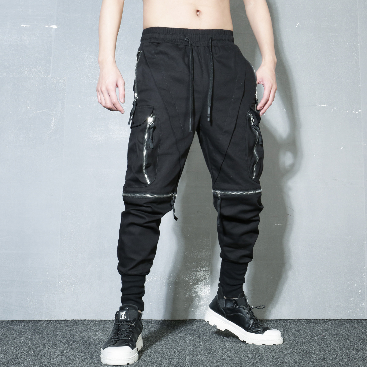 Detachable Black Cargo Pants M - Techwear Pants Tactical review and price