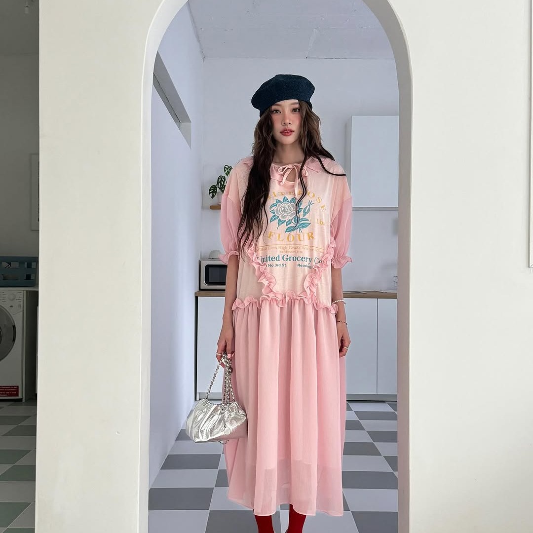 Fashionable Print Loose Long D - Street Fashion Types review and price