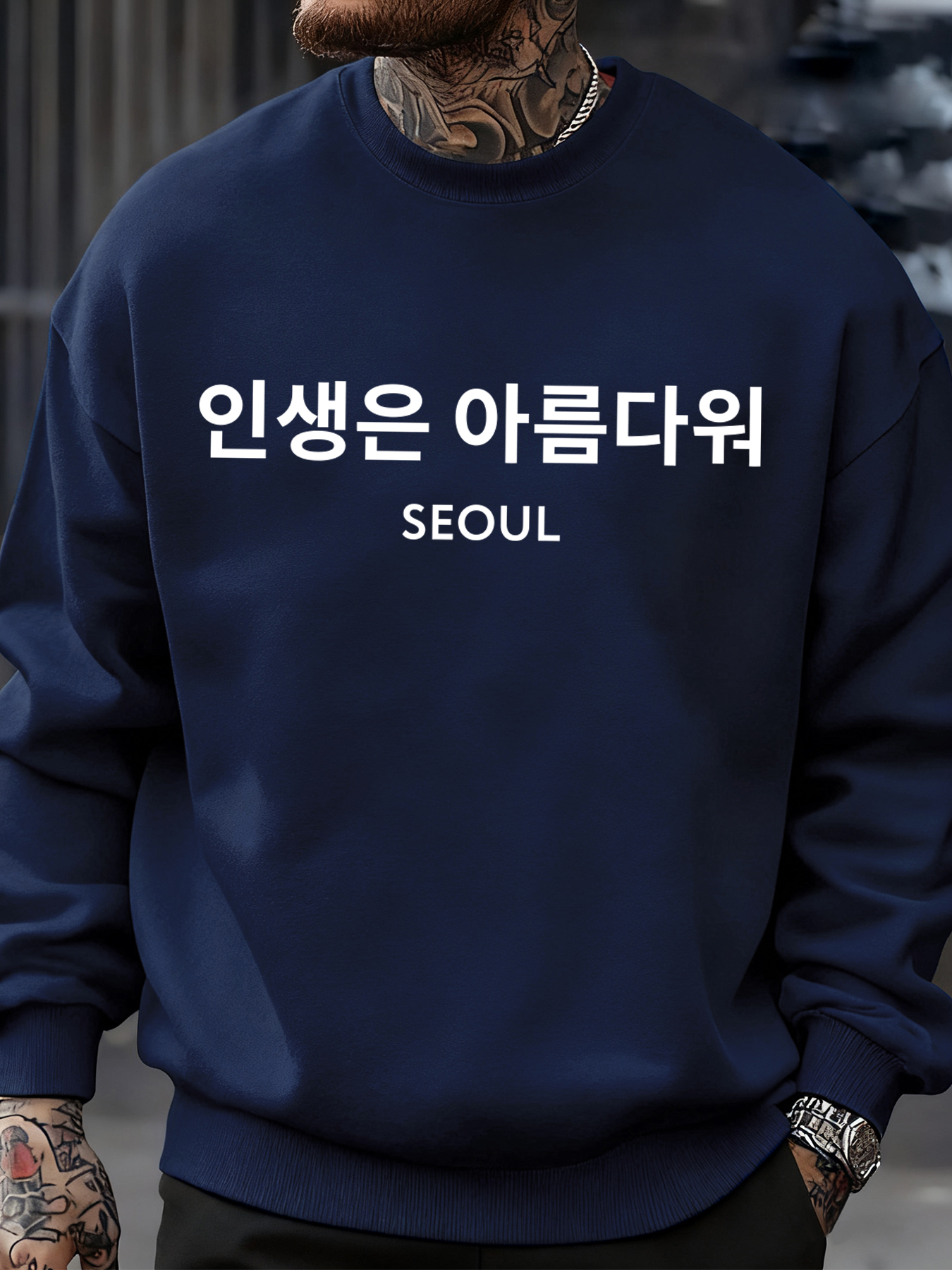 Seoul Korea Letter Print Men S - Street Fashion Of Seoul review and price
