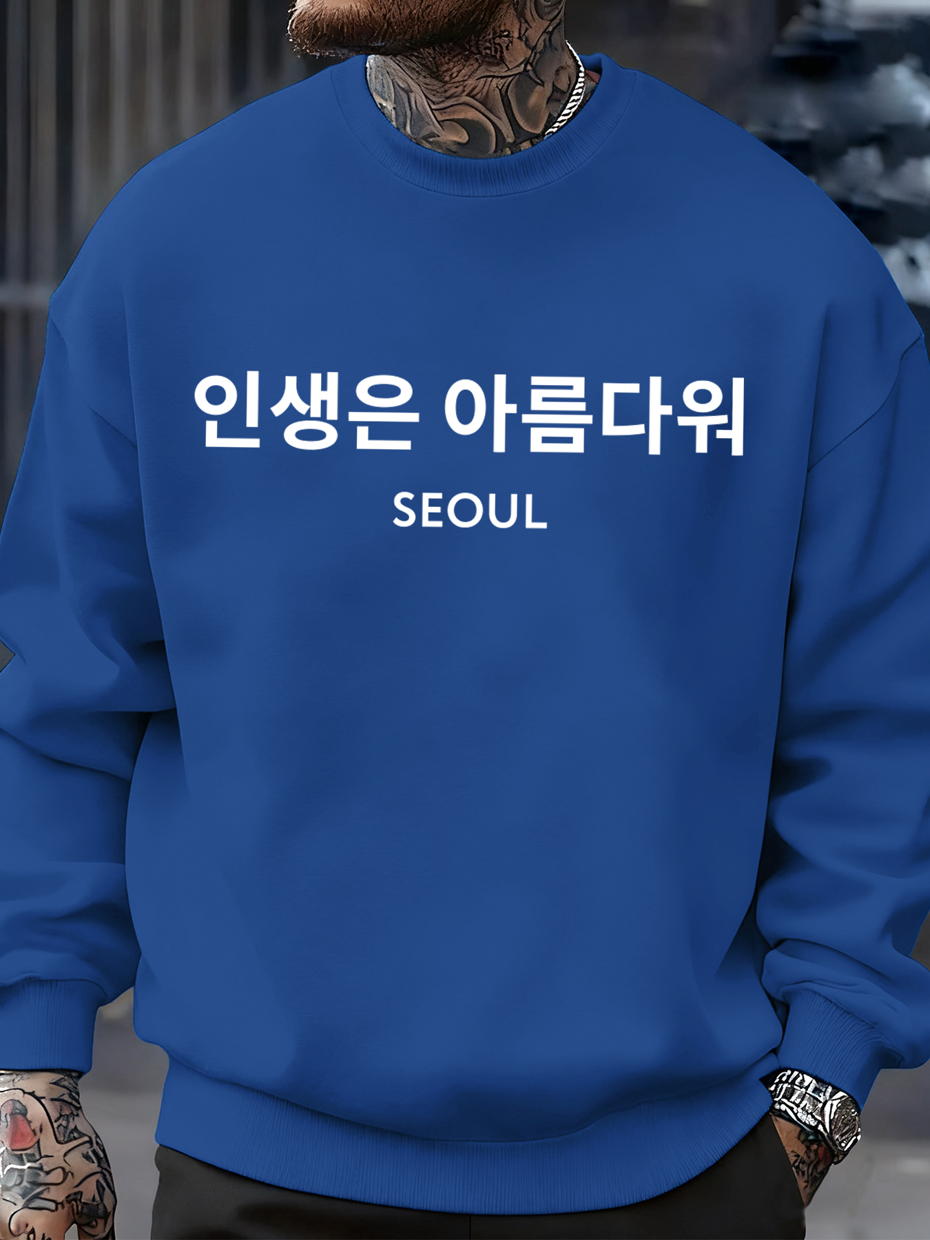 Seoul Korea Letter Print Men S - Street Fashion Of Seoul review and price