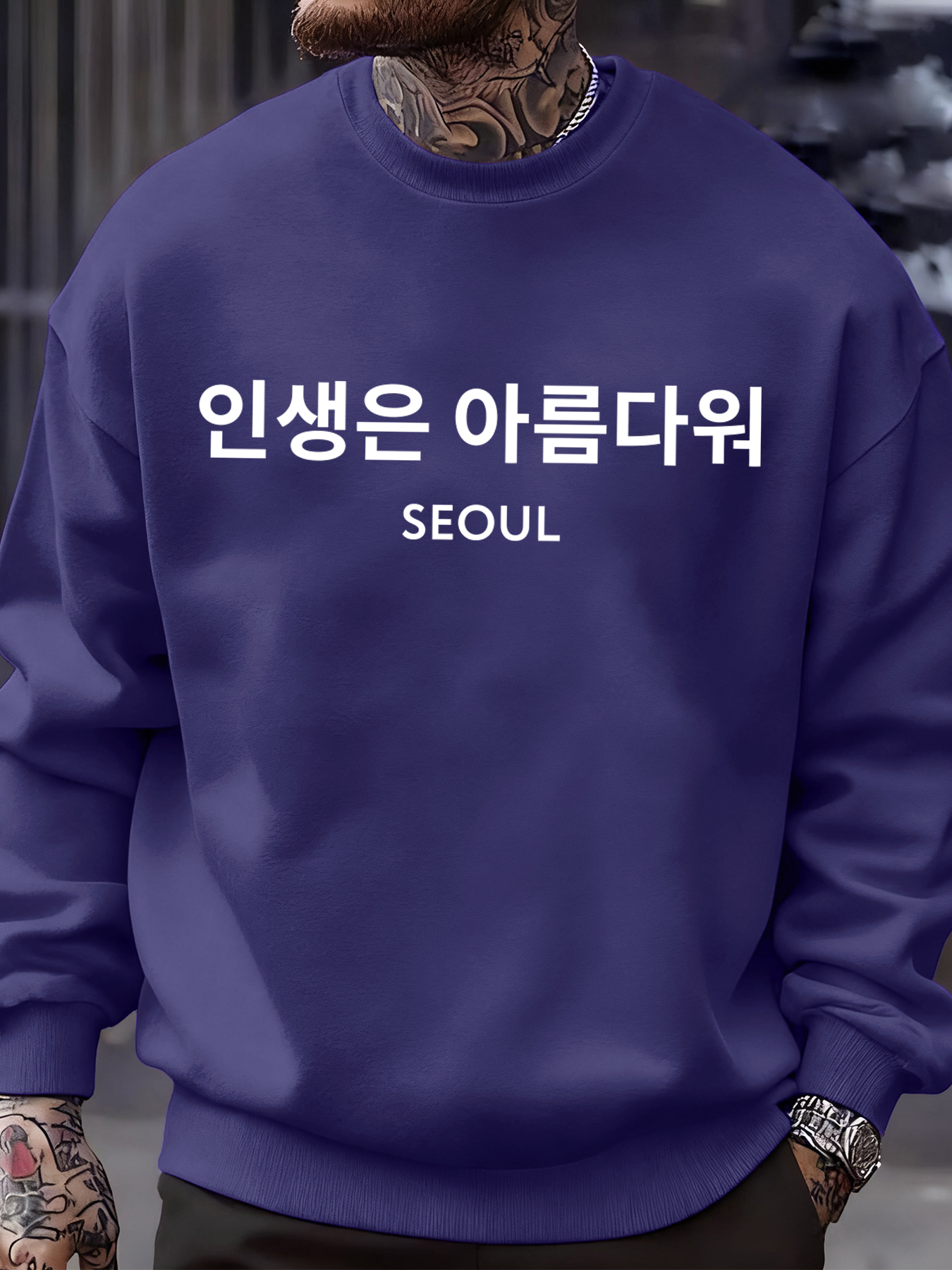 Seoul Korea Letter Print Men S - Street Fashion Of Seoul review and price