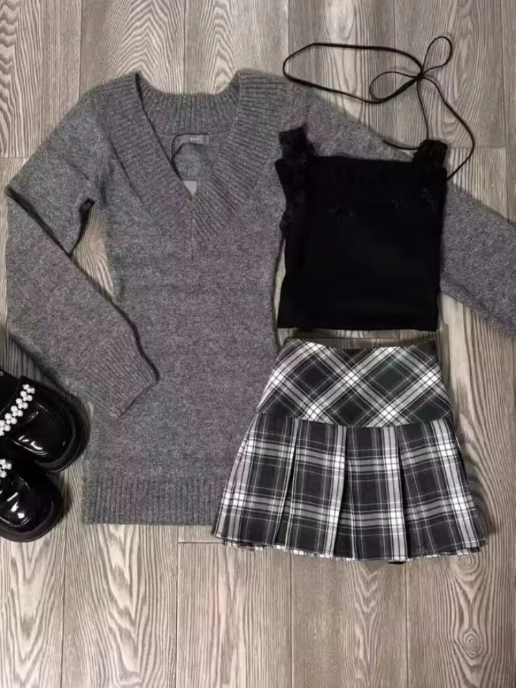 Gothic Y2k Vintage Preppy Styl - Street Fashion Harajuku review and price
