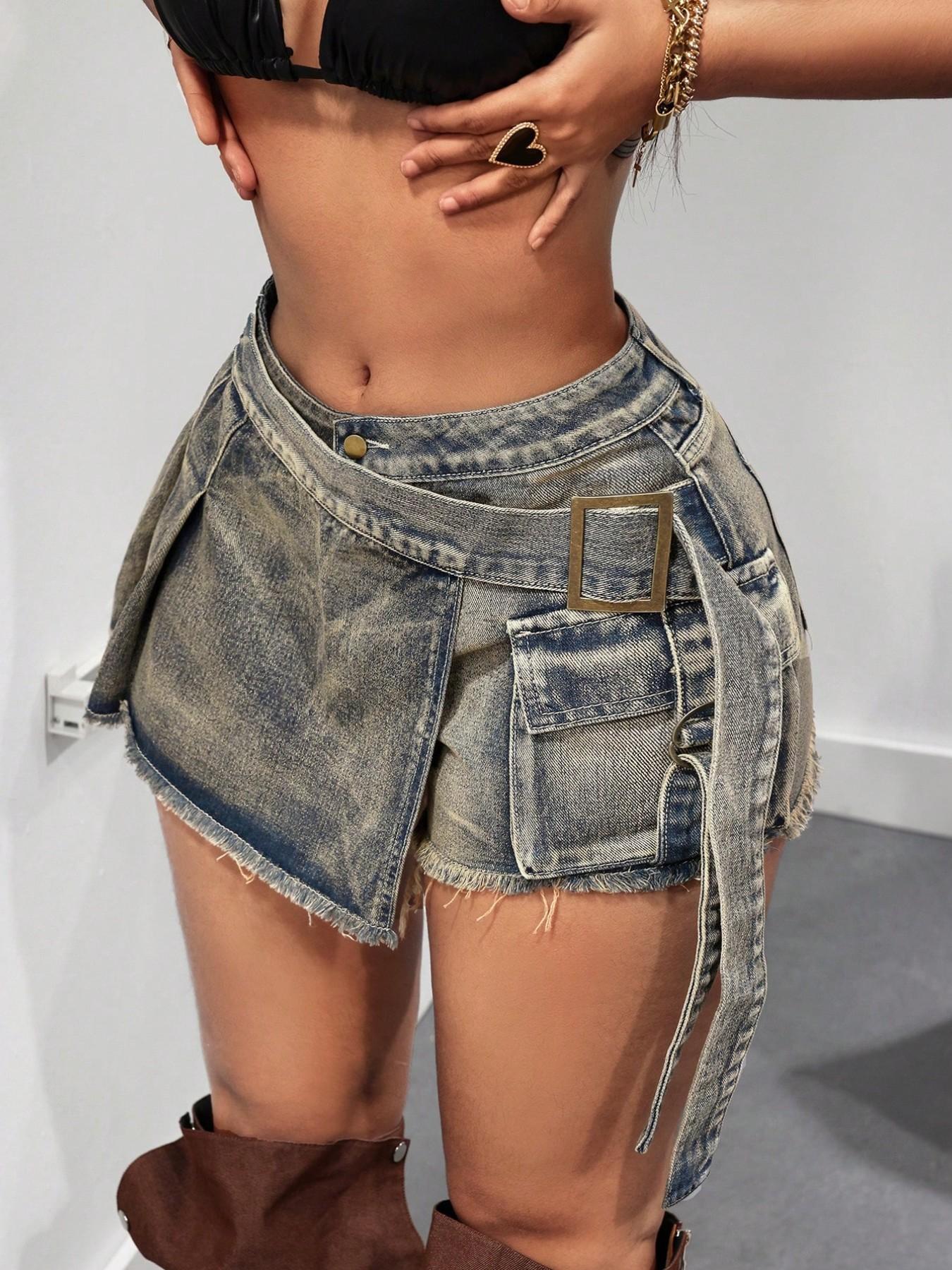 Vintage High Waist Denim Skirt - Street Fashion Jeans review and price